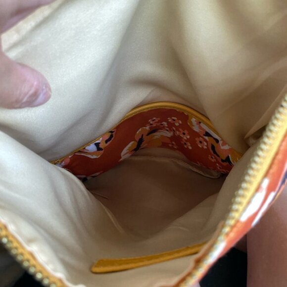 Rachel Pally Reversible Floral Clutch – Mustard/Yellow, Minor Flaws - Picture 10 of 11